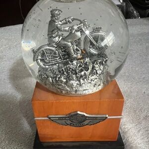 Harley Davidson 100th Anniversary Water Globe with Revving Sound & Light